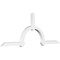 Ekena Millwork Ericson Architectural Grade PVC Gable Bracket, 108"W x 40 1/2"H x 4"D x 4"F, 9/12 Pitch GBP108X41X0404ERI00 - alternate 1